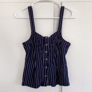L.A. Hearts / PacSun Navy & White Striped Tank Top Shirt - Size S